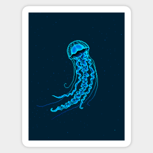 Pixel Jellyfish Sticker